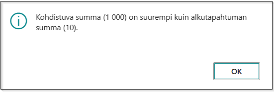Error message