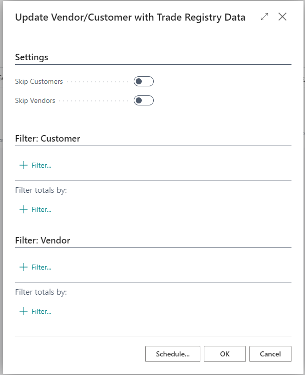 Update Vendor Customer Batch Report